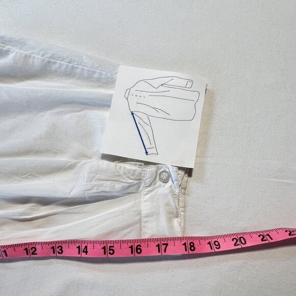 🤍 White Eyelet Blouse Coastal Grandma Minimalist 100% Cotton 3X - Picture 8 of 11